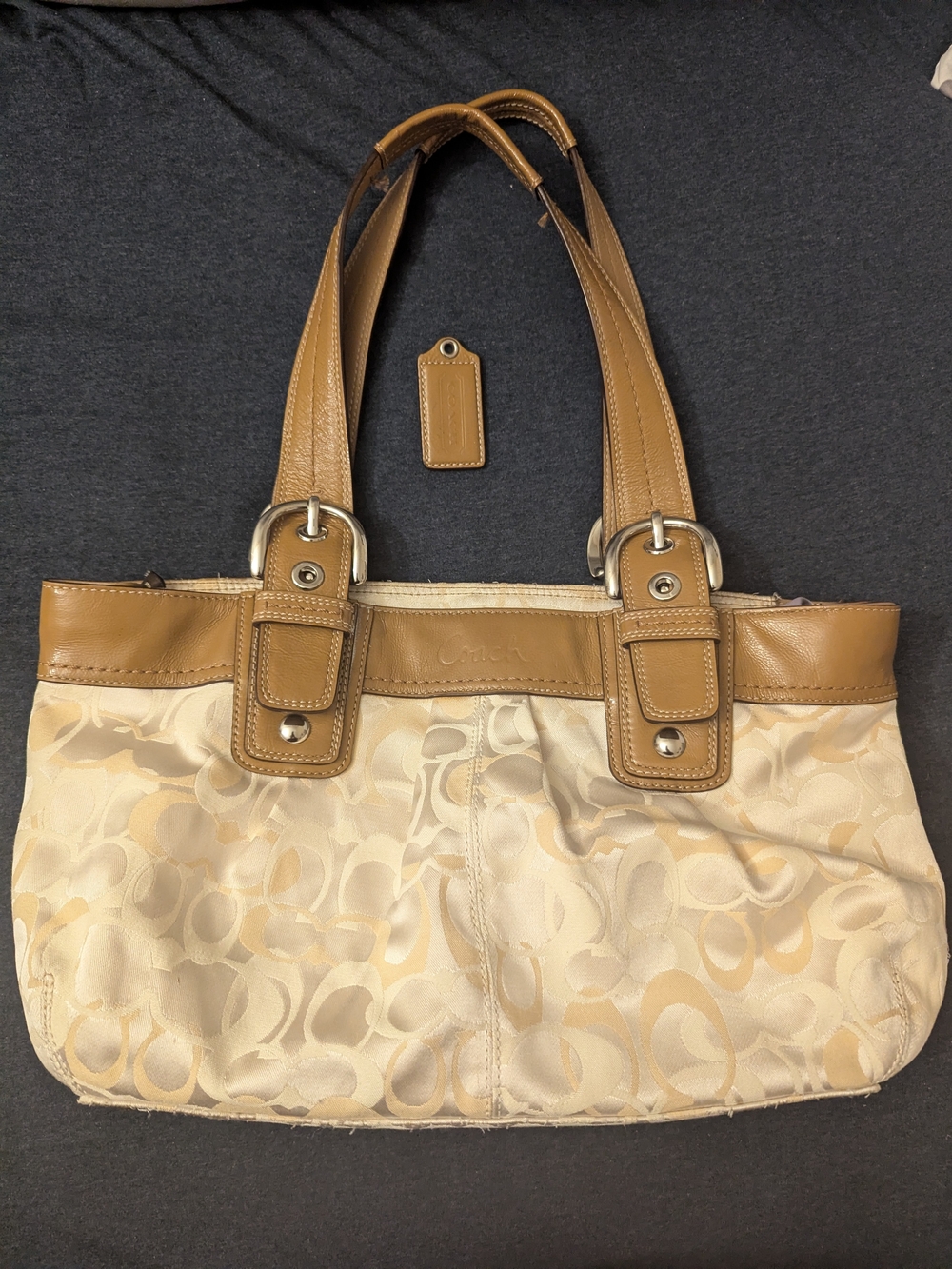 Coach Vintage Soho Pleated Signature Tote.